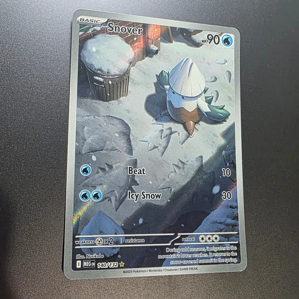 Snover 140/132 MEG Illustration Rare Full Art Holo Pokemon Card NM